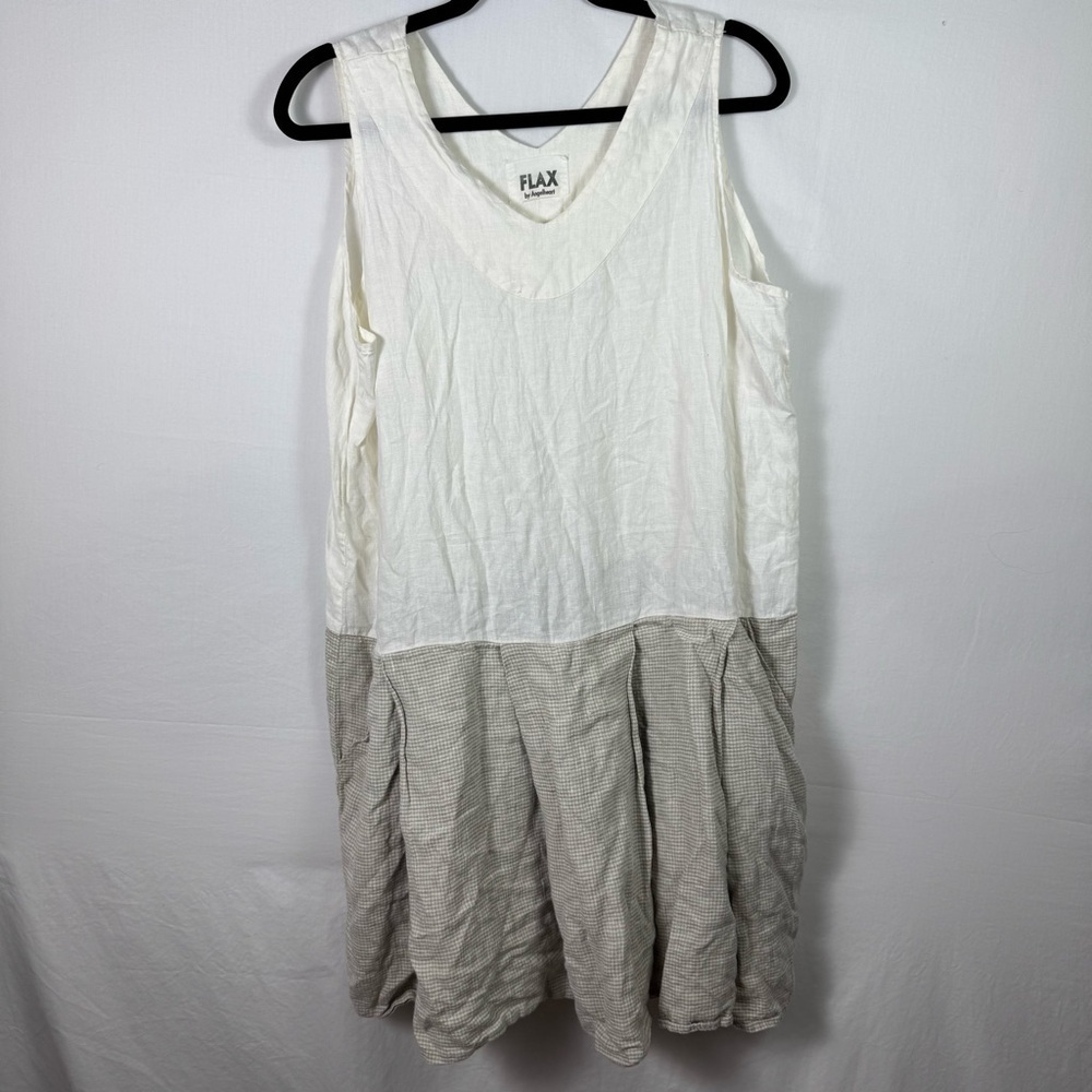 Flax White and Gray Dress Womens No Size